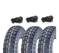 Lot de 3 pneus 3.50-8 6PR compatibles avec Vespa VBB VNB VBA VNA VB1T GL 125 150 + chambres | Pneus noirs Kit de rechange