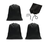 Lot de 3 poches portables avec cordon de serrage, étui à double cordon, bandoulière imperméable pour écouteurs, sac de voyage, sac pratique pour vêtements (20 x 25 cm)