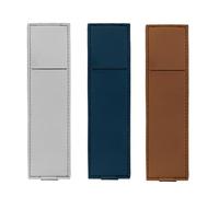 Lot de 3 pochettes à stylos réglables en cuir avec bandes élastiques pour ordinateurs portables, porte-crayons amovibles pour écrivains en déplacement Organiseur de stylos en cuir PU, Bleu foncé