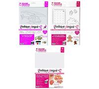 Lot de 3 Pochettes de Plastique Dingue : Kit Transports Blumie + Kit Gourmandises + Kit de 7 Feuilles de Plastique Dingue Transparent