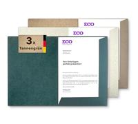 Lot de 3 pochettes de présentation A4 vert sapin - Disponible en 7 couleurs - directement du fabricant STRATAG - Utilisation polyvalente pour vos offres, exposés, projets ou rapports commerciaux