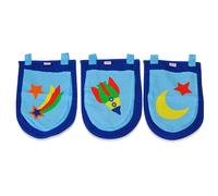Lot de 3 Pochettes "Pino Astronaute II" 52cm Bleu