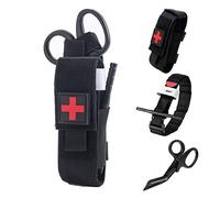 Lot de 3 pochettes pour garrot et cisaille, support de garrot Molle, contrôle des hémorragies, utilisation à une seule main du bandage hémostatique