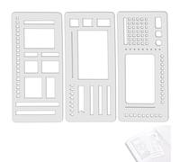 Lot de 3 pochoirs flexibles faits à la main pour planificateur, calendrier réutilisable pour journal intime et loisirs créatifs (A)
