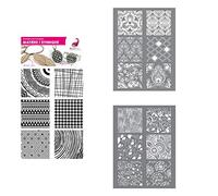 Lot de 3 Pochoirs pour Pâte Polymère: Hindou + Floral + Matière/Ethnique Blumie