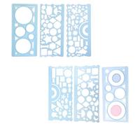 Lot de 3 pochoirs transparents avec design creux 30 formes pour débutants, étudiants, enfants, modèles de dessin pour enfants et adultes - Ensemble de règles géométriques pour artistes