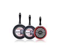 Lot de 3 poêles 20-24-28 cm induction, antiadhésives PIERRE, Magefesa, K2 Roja, , Rouge Rouge G