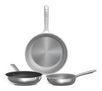 Lot de 3 poêles 20/28cm inox + 24cm antiadhésive Berghoff 1315084 inox