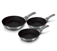 Set de 3 Poêles à Frire Induction 20-24-28cm Aluminium, Antiadhésif Titane, Berlinger Haus, Moonlight, , Gris Gris G
