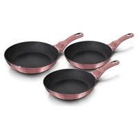 LOT DE 3 POÊLES À FRIRE 20/24/28CM BERLINGER HAUS BH-6170 I-ROSE