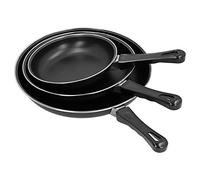 Lot de 3 Poêles à Frire, Poêle Antiadhésive en Acier Inoxydable, Poêle à œuf, Poêle à Frire Pour la Maison, la Cuisine, la Cuisinière à Induction, la Cuisinière à Gaz