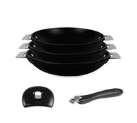 Lot de 3 poêles amovibles Cookway avec anse et poignée 20 24 28 cm Cristel