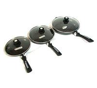 LOT DE 3 POELES EN PIERRE 20/24/32CM - SCHUMANN PROFESSIONNEL - Manche Amovible