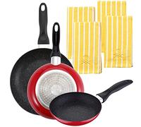 Lot de 3 poêles SAN IGNACIO Ø 16 cm Ø20 cm Ø 24 cm + set de 4 serviettes de cuisine couleur jaune