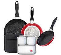 Lot de 3 poêles SAN IGNACIO Ø 16 cm Ø20 cm Ø 24 cm + set Hermétique ultra fin avec sac isotherme