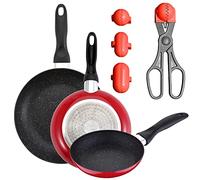 Lot de 3 poêles SAN IGNACIO Ø 16 cm Ø20 cm Ø 24 cm + Ustensile multifonction avec 4 moulets interchangeables