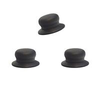 Lot de 3 poignées de rechange universelles pour couvercle de casserole - Noir - Compatible avec de nombreuses marques de couvercles en verre (plastique, 3)
