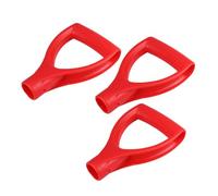 Lot de 3 Poignées en Plastique pour Pelle et Bêche, Rouge | Design Ergonomique, Format d Pratique à Suspendre, Accessoires de Remplacement pour Manches