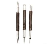 Lot de 3 poinçons à ressort en acier pour le travail du bois et la menuiserie avec extracteur de goupilles de charnière de porte et outils de pose de clous pour une précision précise