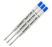 Lot de 3 - Pointe Blue-p900-fine Schmidt recharge de stylo à bille Style Parker