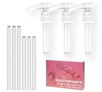 Lot de 3 pompes doseuses compatibles avec Best Body Nutrition - Pompe de rechange pour boisson vitale - Distributeur de pompe réutilisable avec 3 tubes longs et 3 tuyaux courts pour bouteilles de 500