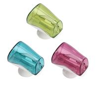 Lot de 3 porte-brosses à dents avec ventouses adhésives puissantes, couvercle facile à ouvrir pour la prévention de l'organisation de la maison