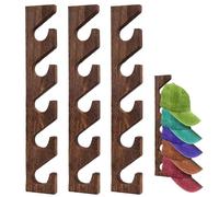Lot de 3 porte-chapeaux pour casquettes de baseball, organiseur mural en bois pour casquettes de baseball, support mural vertical pour placard, porte, chambre, salon, entrée, buanderie (bois marron)