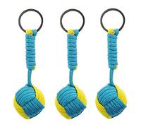 LOT DE 3 PORTE CLÉ TRESSÉE PARACORDE BOULE | PORTE CLÉ TRÈS PRATIQUE | IDÉAL SURVIE RANDONNÉE CAMPING | MARQUE 100% FRANÇAISE