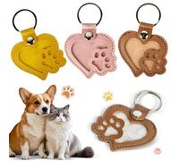 Lot de 3 porte-clés commémoratifs pour cheveux, collecteur de poils en forme de patte pour chien et chat, cadeau souvenir unique pour les amoureux des animaux de compagnie, gardez leur mémoire proche