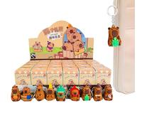 Lot de 3 porte-clés drôles Capybara, pendentif mignon poupée Capybara, porte-clés créatif Capybaras, porte-clés animaux pour porte-monnaie de voiture, sac d'anniversaire