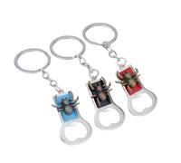 Lot de 3 porte-clés en forme d'araignée et décapsuleur - Alliage en relief - Style punk - Motif animal gothique - Multifonctionnel - Ouvre-bière - Cadeau pour homme et femme