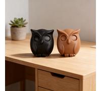 Lot de 3 porte-clés en forme de hibou avec crochets magnétiques, design unique d'ouverture et de fermeture pour clés et petits accessoires ménagers (noir)