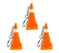 Lot de 3 porte-clés étanches en PVC robuste conçus comme des cônes de glace pour une utilisation durable dans diverses conditions météorologiques