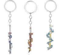 Lot de 3 porte-clés Ghost Slayer, super mignon Anime Zenitsu Agatsuma Giyu Tomioka Kyojuro Rengoku pour fans d'anime
