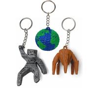 Lot de 3 porte-clés inspirés de Project Hail Mary - Alien Rocky, Grace et Planète Terre - Statues suspendues - Collection inspirée du film Projet Hail Mary - Projet Salut