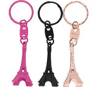 -lot de 3 porte-clés Tour Eiffel en métal