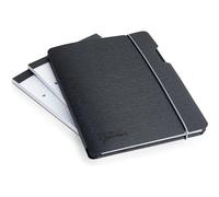 Lot De 3 Porte-Documents - Avec Rabat - Format A5 - Noir - Bloc Inclus - Rapesco