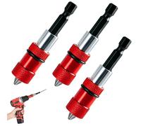 Lot de 3 Porte Embout Visseuse Magnétique à Changement Rapide, Embout Visseuse Placo avec Butée de Profondeur Réglable Tige Hexagonale 1/4" Compatible avec Perceuses et Visseuse Placo