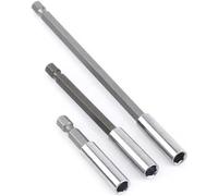Lot de 3 porte-embouts hexagonaux magnétiques pour perceuse et tournevis - Rallonge de 60 mm/100 mm/150 mm
