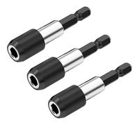 Lot de 3 Porte-Embouts Magnétiques à Changement Rapide 60 mm 1/4, Compatibles Perceuse et Tournevis, Tige Hexagonale, Pour Embouts Standard, Utilisation avec Visseuse Sans Fil