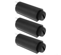 Lot de 3 porte-fusibles verticaux fermés avec capuchon, douille cylindrique de 5 x 20 mm, bloc de fusibles en ligne 250 V 10 A pour cartes d'alimentation et PCB, boîtier en plastique noir