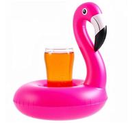Lot de 3 porte-gobelets gonflables en forme de flamant rose pour piscine, porte-cocktails, bière, gobelet, porte-canettes, porte-gobelet à bière (quantité au choix)