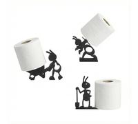 Lot de 3 Porte-Papier Toilette Fourmi - Supports WC Amusants en Impression 3D, Décoration Salle de Bain Originale, Porte-Rouleau WC sans Perçage pour Toilettes, Salle d’Eau et Maison