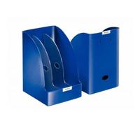 Lot de 3 Porte-revues Plus Jumbo, dos de 205 mm, en polystyrène choc, coloris bleu