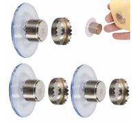 Lot De 3 Porte Savon À Ventouse, Porte Savon Magnétique Mural, Fixation Solide, Portesavon De Douche sans Perçage, Aimanté en Acier Inoxydable pour Salle Bain Et Cuisine