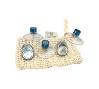 Lot de 3 Porte Savon Aimanté | Couleur Bleu | avec Drapeau France | à Ventouse | sans Perçage | en Acier Inoxydable | se Fixent sur Toutes Les Surfaces | Idéal pour Salle de Bain, Cuisine