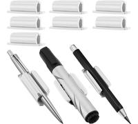 Lot De 3 Porte-Stylos Adhésifs En Silicone Pour Bureau Blanc
