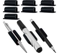 Lot De 3 Porte-Stylos Adhésifs En Silicone Pour Bureau Le Noir