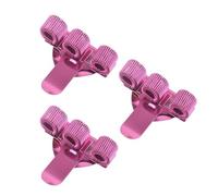 Lot de 3 porte-stylos en métal à triple trou avec clip de poche, anneaux à ressort réglables pour uniforme, journal intime, uniforme de médecin et d'infirmière