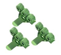 Lot de 3 porte-stylos en métal avec clip de poche pour uniforme de médecin, infirmière, porte-crayons à trois trous avec anneaux à ressort réglables